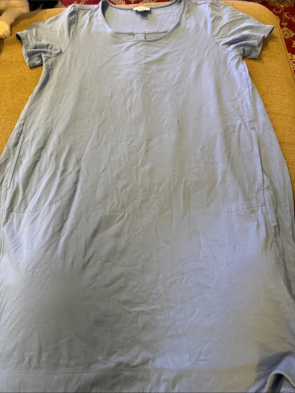 J.Jill Short Sleeve Cotton Rayon Stretch Dress Size Medium Petite (TD)